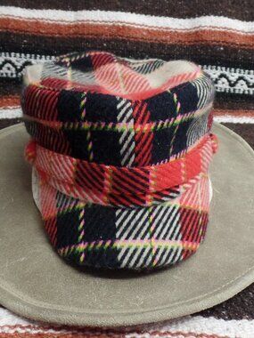 D&Y Plaid Women's Checker Cap Military Hat Cadet OS